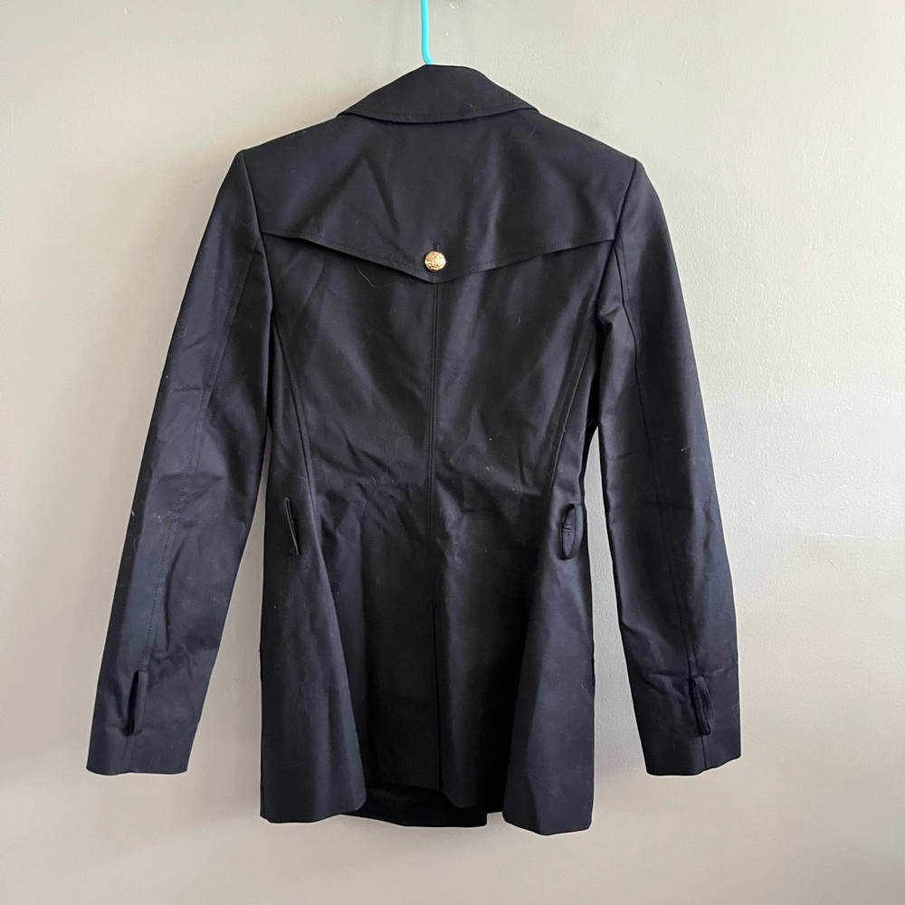 Veronica Beard  Angelique Dickey‎ Cropped Trench Black Gold 00 - Picture 6 of 12